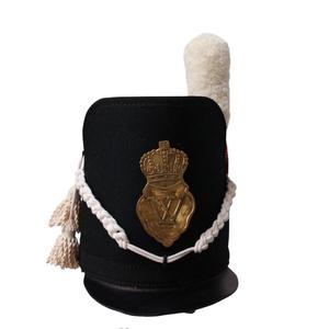 Casco Shako Napoleónico francés, gorra bicorne sólida de lana con correa ajustable, Unisex, para exteriores, cuatro estaciones Shako - Product Image 1