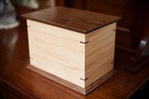 Handmade Wooden Urn for Human Ashes Adult Size <b>Memorial</b> Cremation <b>Box</b> Natural Wood Funeral Keepsake Urn Eco Friendly - Product Image 4