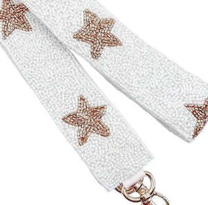 เข็มขัดลูกปัดที่มีการเย็บปักถักร้อยการออกแบบเมล็ดพันธุ์สีทองสีขาวความยาวที่กำหนดเองสายกีต้าร์กระเป๋าดาวเครื่องประดับแฟชั่น - Product Image 6