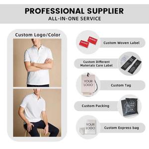 Logotipo bordado personalizado Verano Slim-Fit Polo de alta calidad Azul cielo Manga corta Cool Tallas grandes Camisa de golf sin costuras para hombres - Product Image 6