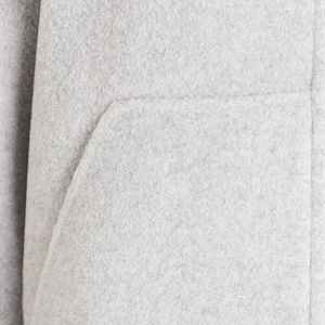 Hot Wholesale Women Oversized <b>Wool</b> Blend Acid Wash Jacquard Badge Hoodie Zip Coat Heavyweight <b>Fabric</b> Winter Outerwear OEM - Product Image 6