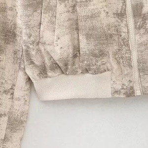 Femmes 2024 printemps Vintage à manches longues veste nouvelle mode pleine fermeture éclair vêtements d'extérieur coupe-vent avec duvet remplissage XS taille - Product Image 4