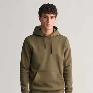 Unisex de alta calidad 100% algodón French Terry hombres pulóver 3D Drop Shoulders Fleece sudaderas con capucha de gran tamaño diseño personalizable liso - Product Image 3