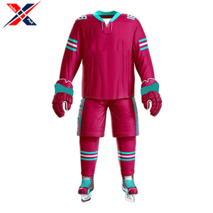 Créez vos propres ensembles d'uniformes de hockey sur glace de qualité supérieure, nouvelle arrivée, logo personnalisé, nom de l'équipe imprimé, 100% polyester, séchage rapide - Product Image 5