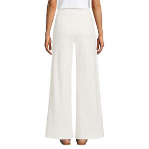 Prima 100% algodón marfil elegante mujer Pull On pantalón de fábrica de Bangladesh ropa a granel al por mayor ropa de verano por encargo - Product Image 2