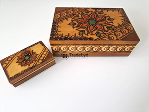 Tradebyd Elegant Polished Solid <b>Wood</b> Customized Luxury Handcrafted Jewelry Storage Home Decor Keepsake Gift Decorative <b>Box</b> - Product Image 4