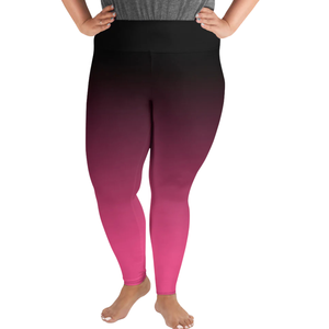 เลกกิ้งโยคะไซส์ใหญ่แบบไล่สี ผ้าสเตรชเอวสูง สีไล่ระดับ ช่วยพยุงรูปร่าง ชุดออกกำลังกายสำหรับผู้หญิง - Product Image 1