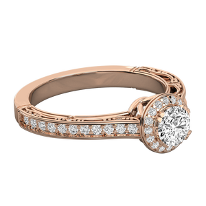 14K Gold Solitaire Round Cut Lab Grown Diamond Ladies Ring Brilliant Diamond Rings - Product Image 3