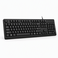 Nouveau clavier filaire USB K1800 à 104 touches, vente directe d'usine, clavier multilingue russe, arabe, espagnol, français, anglais