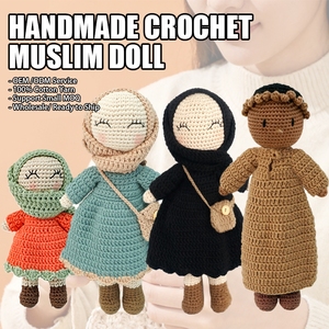 Muñecas de Ganchillo Islámicas para Regalos de Eid, Muñecas <span class=keywords><strong>Amigurumi</strong></span> para Baby Shower, Muñeca Musulmana con Hiyab Personalizado, Juguetes Islámicos para Niños Musulmanes - Product Image 6