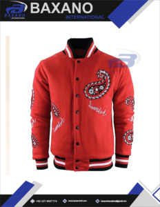Dernière veste universitaire unisexe d'hiver Hip Hop Anime avec design réversible Logo avant Motif paisley - Product Image 5