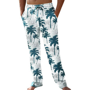 Factory Price <b>Men's</b> Casual Sport <b>Trousers</b> Elastic Waist Flat <b>Lightweight</b> Mid Waist 100% Cotton Windproof Breathable <b>Summer</b> - Product Image 6