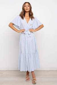2025 último suelto bohemio media manga con Tobillo Maxi vestido traje de playa para mujeres vacaciones Casual cuello en V Maxi para mujeres - Product Image 5