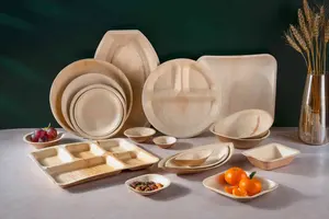 จานใบกระเจี๊ยบธรรมชาติพรีเมียม ปลอดสารเคมี ย่อยสลายได้ทางชีวภาพ สำหรับงานจัดเลี้ยง - Product Image 4