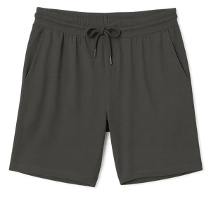 Shorts d'été décontractés pour hommes en toile mélangée, respirants, coton/polyester, taille mi-haute, cordon de serrage à embout métallique, motif uni - Product Image 1