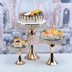 Support à gâteau en marbre et en métal pour la présentation de desserts, support de service de luxe, décoration de table élégante pour la maison, la boulangerie, l'hôtel et le café - Product Image 5