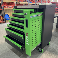 Carro de Herramientas para Taller con 250 Piezas y 7 Cajones, Gabinete de Herramientas de Garaje, Caja de Herramientas Mecánicas de Alta Resistencia para Reparación de Autos