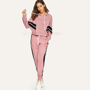 Wholesale XXL Size Women's Latest <b>Fleece</b> Jogging Tracksuit Windproof Breathable Hooded Outdoor Custom Logo Plain Zipper Winter - Product Image 3