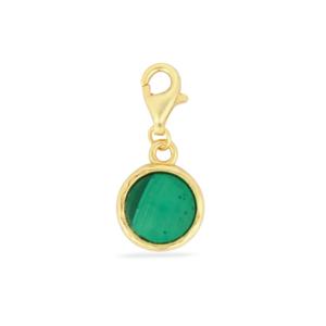 Pendentif artisanal en or rose avec malachite du Congo, jade, opale, perle et croix religieuse papillon en or – Bijoux d'Inde - Product Image 1