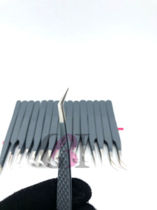 แหนบต่อขนตาแบบโค้ง90องศาอุปกรณ์เสริมความงามสำหรับการต่อขนตาโลโก้แบบกำหนดเองได้ - Product Image 6