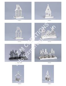 Sculpture de maison en aluminium moderne faite à la main, artisanat en métal, décoration de table, vase - Product Image 6