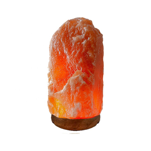 Lámparas de Sal Rosa del Himalaya Hechas a Mano de Primera Calidad de 2-3 Kg con Base de Madera Tallada, Artesanía Natural, Lámpara de Sal para Dormitorio - Product Image 1