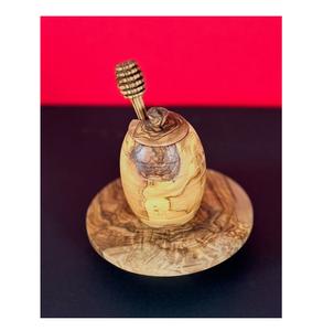 Récipient à miel en bois naturel fait à la main de qualité authentique avec couvercle pour la cuisine, la maison, l'hôtel et le complexe Taille personnalisée de l'Inde - Product Image 5