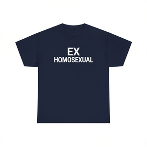 Camiseta Ex-Homosexual de Manga Corta Unisex con Cuello Redondo, Impresión en Serigrafía, Divertida, con Meme, Regalo Broma para Adultos - Product Image 1