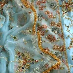 Diseñador moderno sin coser bordado a mano Premium Organza indio paquistaní trajes para mujeres fiesta moda-adelante tradicional - Product Image 1