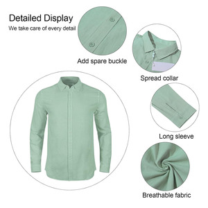 Dernière arrivée Chemises décontractées à manches longues pour hommes Chemises à manches longues tissées respirantes pour le bureau de la rue et vêtements décontractés - Product Image 2