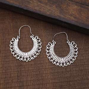 2024 nouveauté boucles d'oreilles en argent Sterling fin avec fleur et Mandala Design accessoires de mode à la mode pour femmes filles - Product Image 2