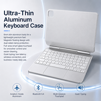 Étui Clavier Personnalisé pour Tablette – Housse Folio Métallique Ultra-Mince avec Support Magnétique Détachable et Touches Ciseaux Silencieuses pour le Travail Quotidien