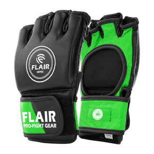 Guantes Mma profesionales de cuero PU de medio dedo para hombres Guantes de entrenamiento de talla grande Suministro de precio de fábrica para entrenamiento de boxeo - Product Image 1