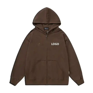 ชุดวอร์มสตรีทแวร์แบบมีฮู้ด พิมพ์ลายพัฟฟ์ คุณภาพสูง ผลิตตามสั่ง เป็นมิตรกับสิ่งแวดล้อม ไซส์พลัส โอเวอร์ไซส์ สวมใส่สบาย พิมพ์โลโก้แบบเรียบ - Product Image 2