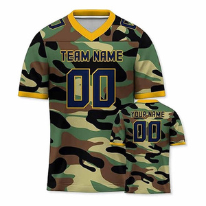 Maillot de Football américain de sport en maille respirante Logo personnalisé Uniforme athlétique confortable et durable Vêtements de jeu d'entraînement élégants - Product Image 1