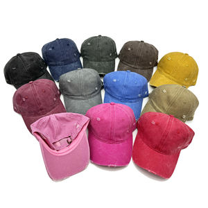 Sombrero de papá negro ajustable de algodón vintage unisex al por mayor gorras deportivas desgastadas gorra de béisbol lavada en blanco - Product Image 4