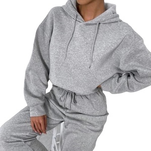 Chándal de Invierno para Mujer, Personalizado por el Fabricante, de Alta Calidad, Algodón Grueso, Largo, con Capucha, Estilo Urbano, con Cordón Ajustable - Product Image 3