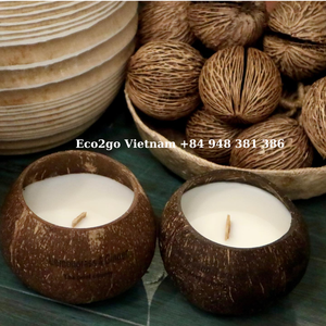 2025!!! Bol à bougie en noix de coco naturelle/bol à noix de coco pour bougie/bol à noix de coco bougeoir fabriqué au Vietnam - Product Image 2