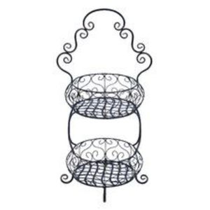 Panier en fil de fer métallique de luxe avec poignée, finition noire, pour la table, la cuisine, le rangement des fruits et légumes - Product Image 1