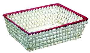 Economically Priced Handwoven Palm Leaf Serving <b>Tray</b> with Comfortable Handle Woven <b>Baskets</b> for Bedroom Living Room Bathroom - Product Image 2