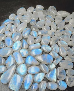 Lote de Cabujones de Piedra Lunar Blanca Arcoíris, Piedra de Nacimiento de Junio, Gemas Sueltas Naturales para Joyería, Increíble Fuego Arcoíris, 5-15 Quilates - Product Image 4