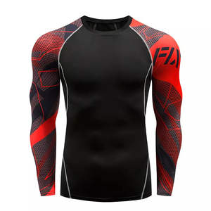 เสื้อแขนยาวสำหรับ BJJ rashguard ทุกเพศเสื้อรัดรูปสำหรับออกกำลังกาย - Product Image 4