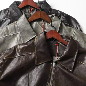 Vente en gros d'usine, veste en cuir de mouton et de vache personnalisée pour hommes, streetwear, mode d'hiver, vente chaude - Product Image 2