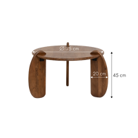 Table basse en bois de manguier azur