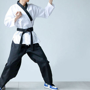 Conjuntos de uniformes de Taekwondo de manga larga de poliéster/algodón superventas OEM, colores personalizables y logotipo unisex para adultos al por mayor - Product Image 5