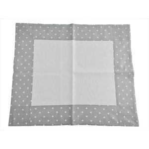 Tela con Patrón de Cuadros y Puntos de Polka en Gris - Product Image 2