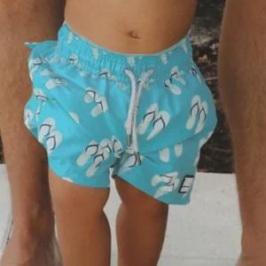 Pantalones cortos con estampado de sublimación para hombre, para playa, rectos, de poliéster, para hombre - Product Image 4