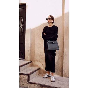 Abito Oversize in maglia Ecru da donna con motivo dettagliato - Product Image 3