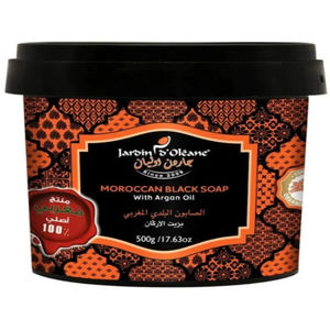 Savon noir marocain à l'huile d'olive et à l'huile d'argan - Savon Beldi exfoliant naturel pour un nettoyage en profondeur et des soins de spa de haute qualité - Product Image 1