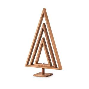 Meilleure vente arbre à colonne en bois artificiel couleur marron forme conique arbre portable design moderne ornement de décoration de Noël - Product Image 1
